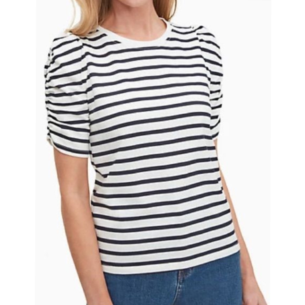 Kate Spade Puff Sleeve Striped Top